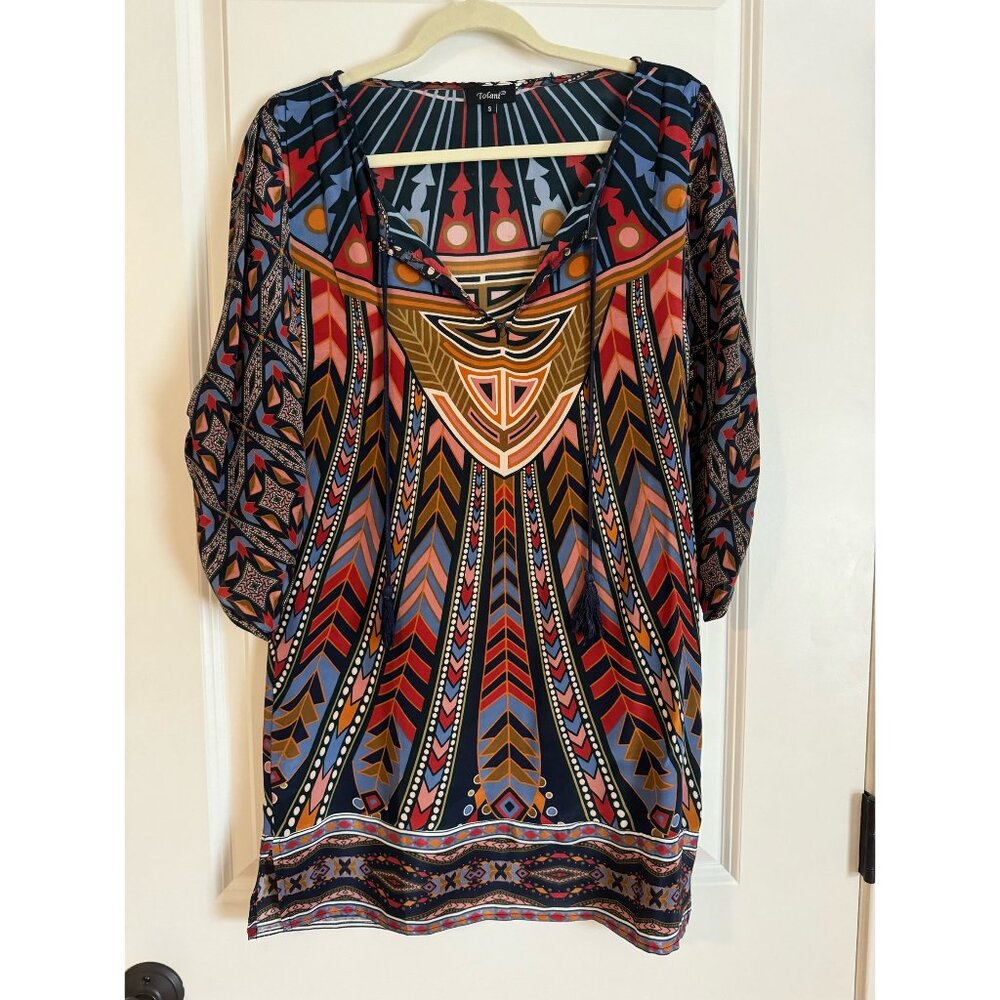 Tolani Silk Mini Dress, Size Small